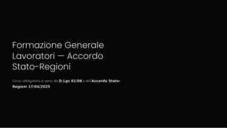 Slide corso Formazione Generale Lavoratori – Kit formatore