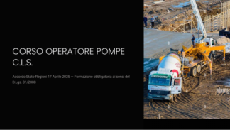 Slide corso Pompe per Calcestruzzo (Accordo Stato-Regioni 2025) – Kit formatore
