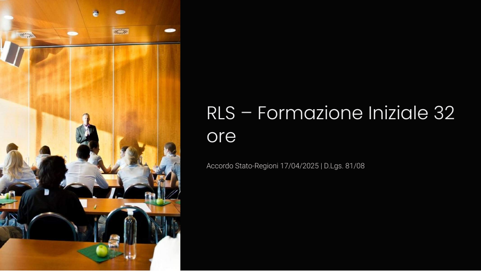 Slide corso RLS 32 ore – Kit formatore