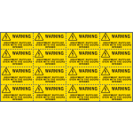 Sheet n. 4 label WARNING EQUIPMENT EN ISO 7010 - 330x170 Adesivo
