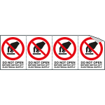 sheet n. 4 label "DO NOT OPEN..."EN ISO 7010
