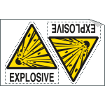 sheet n. 2 label "EXPLOSIVE