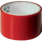 nastro autoadesivo ANTI-EFFRAZIONE in poliestere rosso mm 50x50 mt