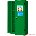armadio per fitosanitari 2 ante h. 185 cm. colore verde