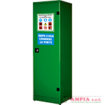 armadio per fitosanitari 1 anta h. 185 cm. colore verde