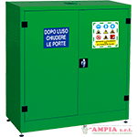 armadio per fitosanitari 2 ante h. 110 cm. colore verde