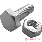 conf.100 bulloni TE 8x25 con dado 8x6