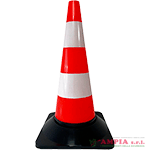 Cono segnale polietilene bianco/rosso