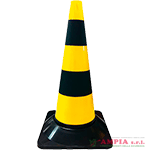 Cono segnale polietilene giallo nero