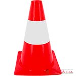 Cono segnale polietilene bianco rosso