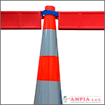 kit barriere per coni composto da coppia barriere+4 fasce di fissaggio