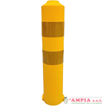 delineatore cilindrico gomma giallo cm.70x33 h + fasce rifr.per COT100