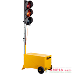 impianto semaforico mobile LED monofacciale d.200 mm. richiudibile