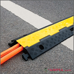 rampa passacavi gomma 2 posti h.45mm