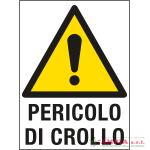 cartello in Polionda Pericolo di crollo