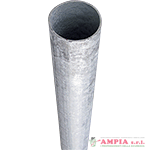 Palo tubolare zincato spess.mm 2 diam.48 mt.2 h.